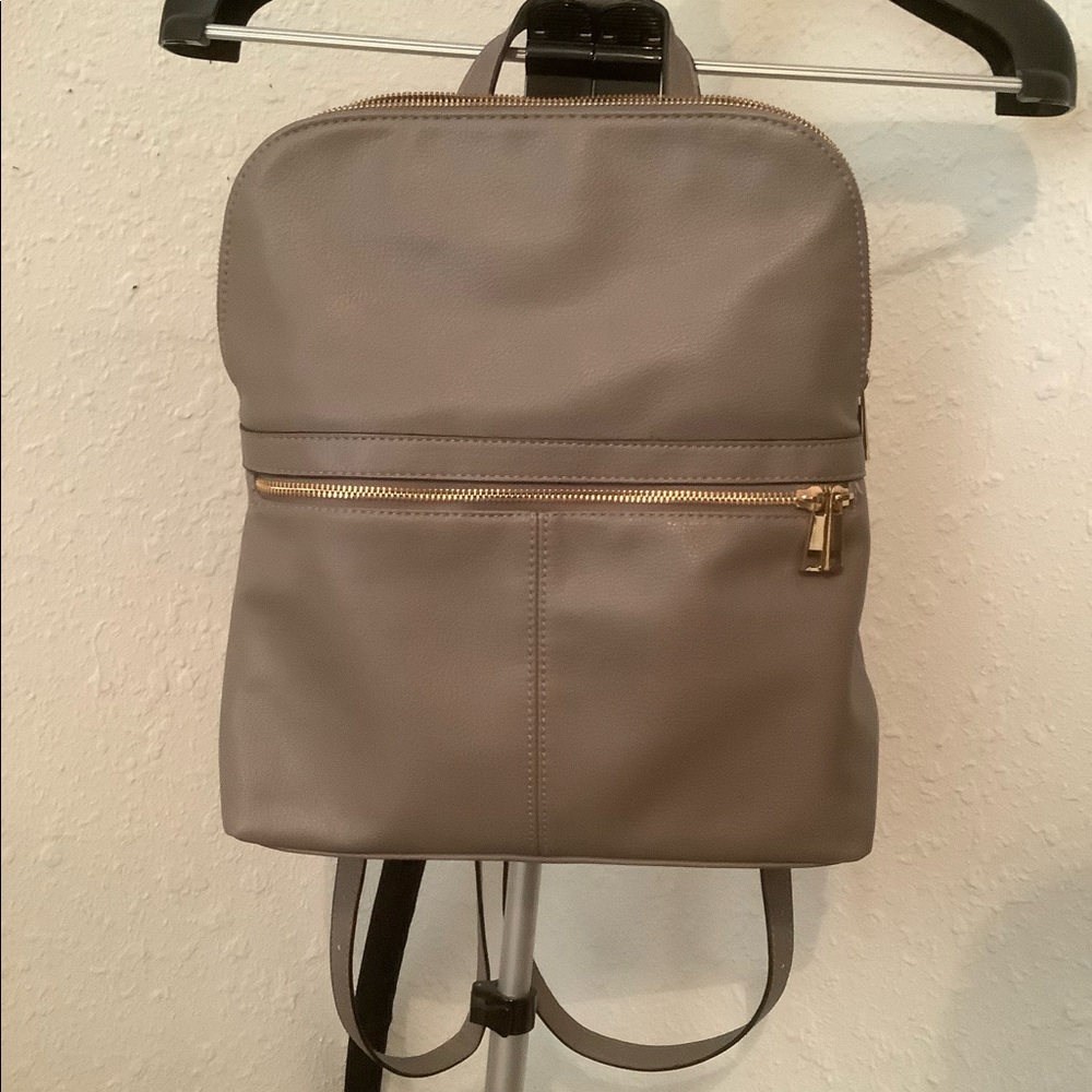 Taupe backpack purse